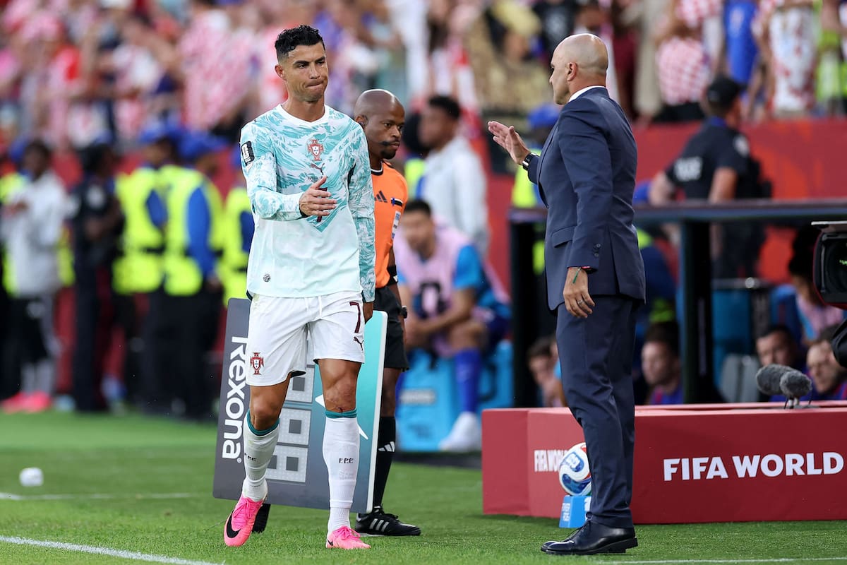 Cristiano Ronaldo marcó el empate parcial de Portugal ante Croacia, cinco minutos después de que le anularan un golazo por una posición adelantada, y su DT lo sacó a 10 minutos del final