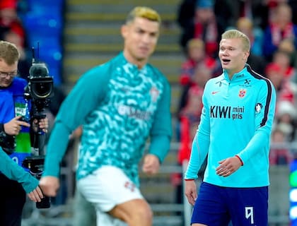 Cristiano Ronaldo se mantuvo los 90 minutos en el banco de suplentes, mientras que Erling Haaland convertiría el tanto noruego.