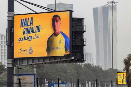 Cristiano Ronaldo, una imagen recurrente en las calles de Riyad