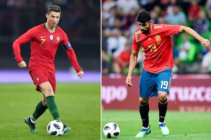 Cristiano Ronaldo y Diego Costa, figuras de Portugal y España