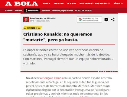 Cristiano Ronaldo y la reacción de los diarios de Portugal a su último partido en un Mundial.