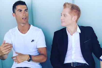 Martín Liberman y Cristiano Ronaldo, cuando lo entrevistó para la cadena Fox Sports en 2017