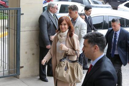 Cristina al llegar a Comodoro Py