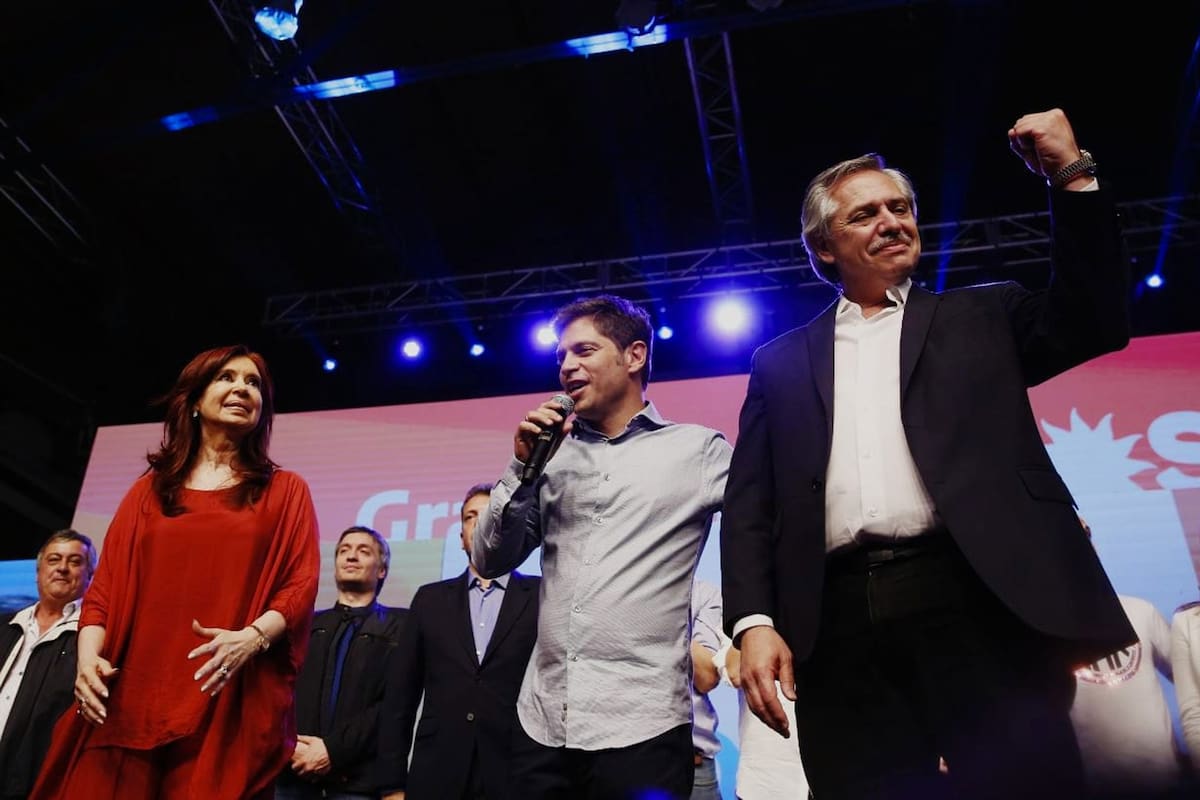 Cristina Fernández, Axel Kicilof y Alberto Fernandez
