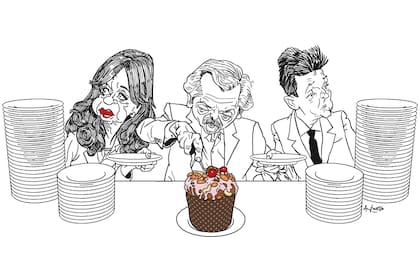 Cristina Fernández de Kirchner, Alberto Fernández y Sergio Massa