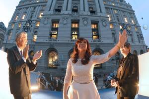 Cristina Fernández de Kirchner cuando inauguró el CCK
