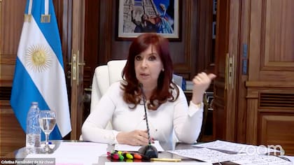 Cristina Fernández de Kirchner, en la audiencia extraordinaria que pidió para reclamar la nulidad del juicio por el pacto con Irán