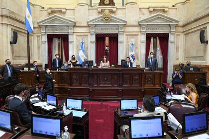 Cristina Fernández Preside la sesión del Senado del dia 04 de Febrero de 2021.