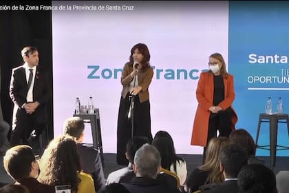 Cristina Kirchner, al inaugurar la zona franca minorista en Río Gallegos