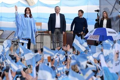 Cristina Kirchner, Alberto Fernández y Axel Kicillof