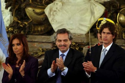 Cristina Kirchner, Alberto Fernández y Martín Lousteau