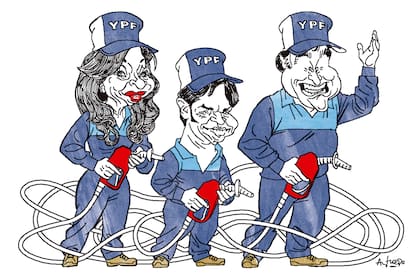 Cristina Kirchner, Axel Kicillof y Carlos Zannini