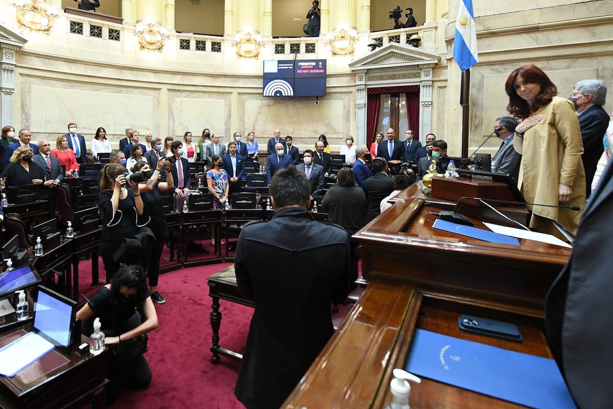 Cristina Kirchner comandó la sesión preparatoria del Senado de la Nación