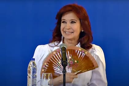 Cristina Kirchner durante el acto en Pilar