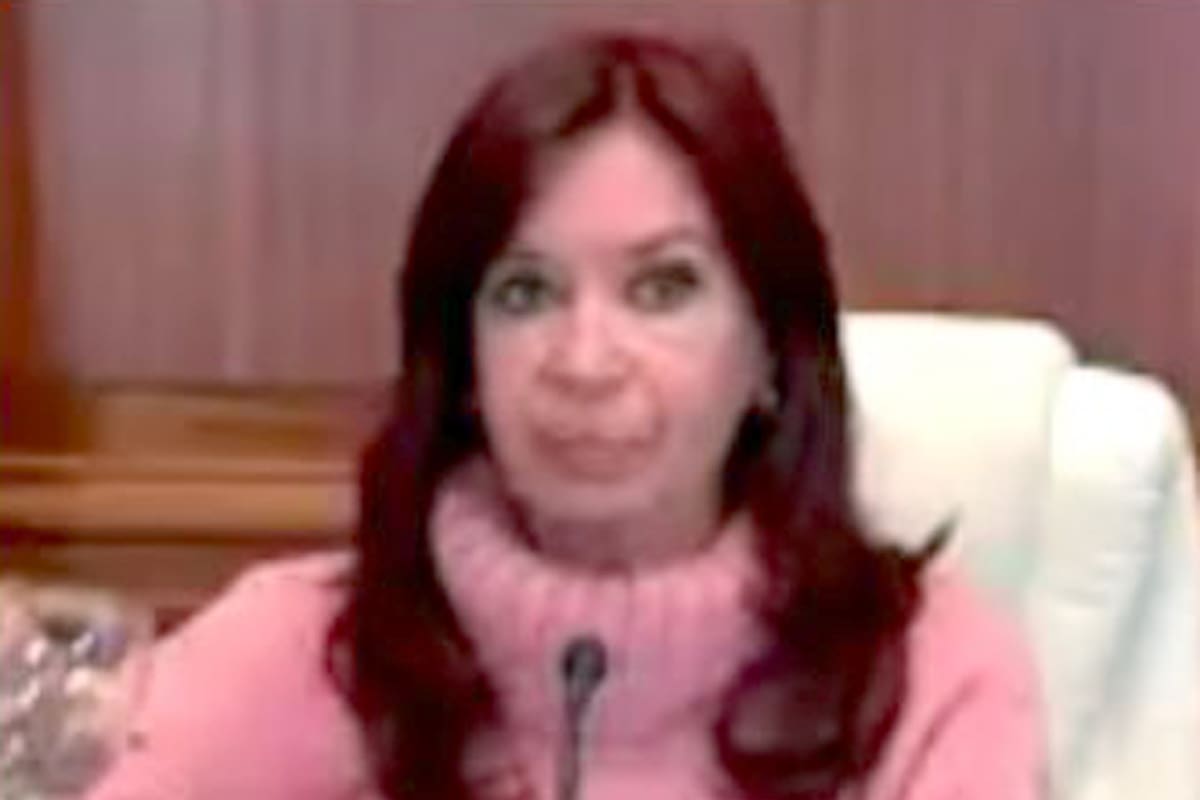 Cristina Kirchner durante el juicio de Vialidad.