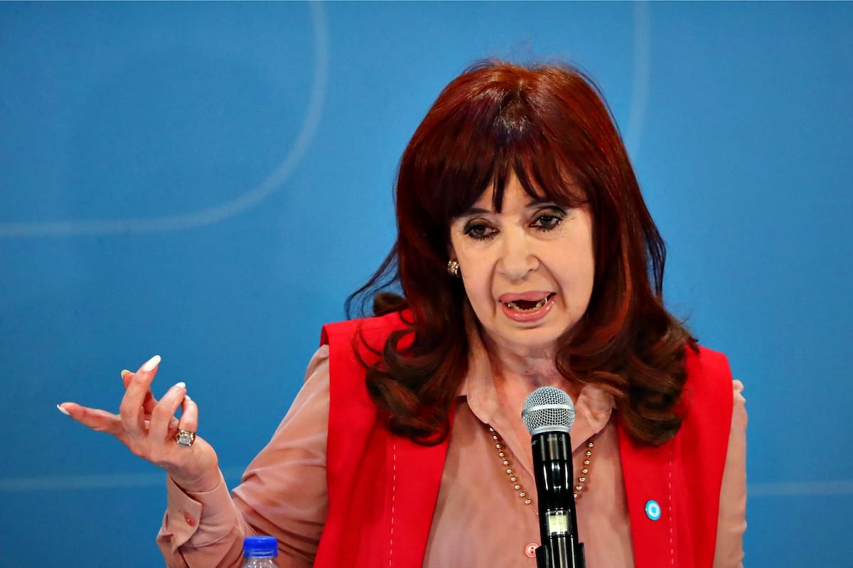 Cristina Kirchner durante su asunción como presidenta del PJ
