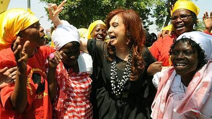Cristina Kirchner, durante su viaje a Angola de 2012