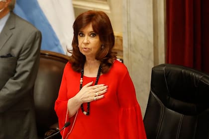Cristina Kirchner durante una de las sesiones del Senado que presidió este año.