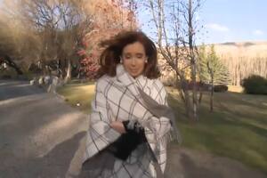 Cristina Kirchner, durante una rueda de prensa en El Calafate