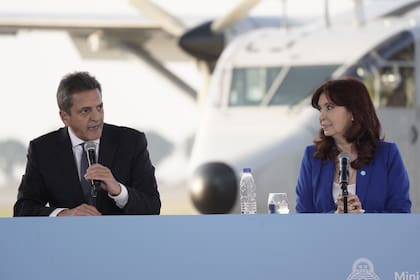 Cristina Kirchner en el acto en el que habló sobre Daniel Scioli