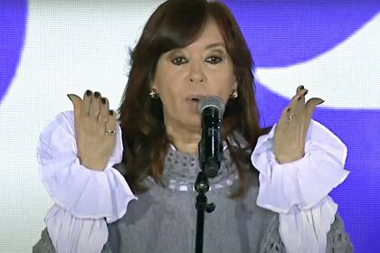 Cristina Kirchner en el cierre de campaña del Frente de Todos