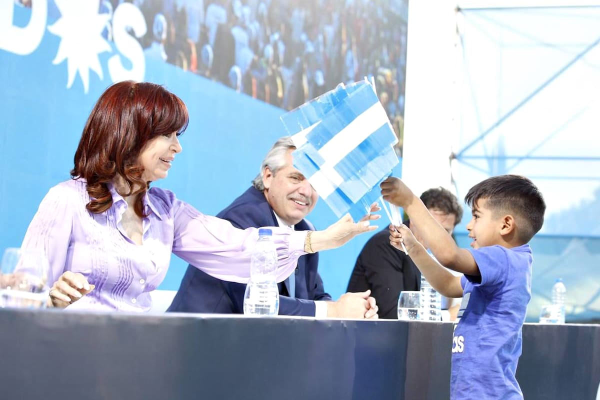 Cristina Kirchner en el cierre de campaña del Frente de Todos