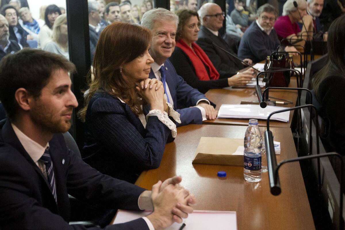 Cristina Kirchner, en la primera audiencia del juicio oral, en mayo