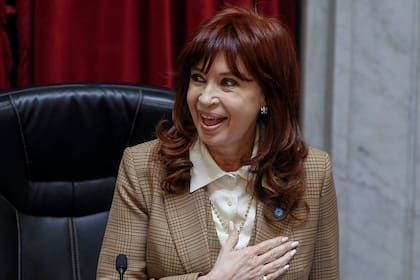 Cristina Kirchner, en la última sesión del Senado, hace dos semanas
