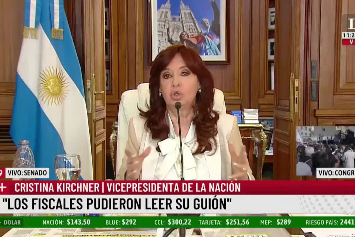 Cristina Kirchner, en su alocución por la causa Vialidad, en la que habló de Lawfare