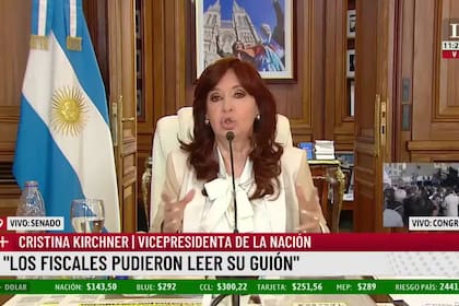 Cristina Kirchner, en su alocución por la causa Vialidad, en la que habló de Lawfare