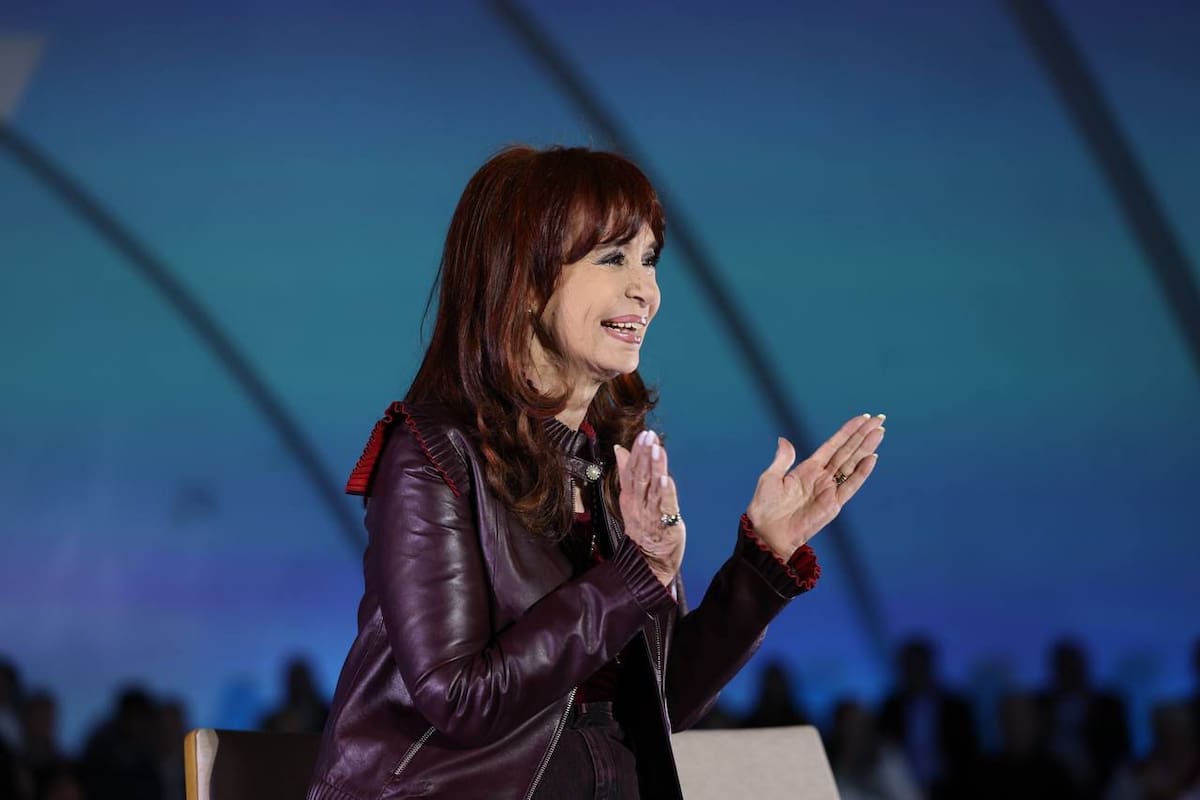 Cristina Kirchner en un acto Paso de los Libres, Corrientes