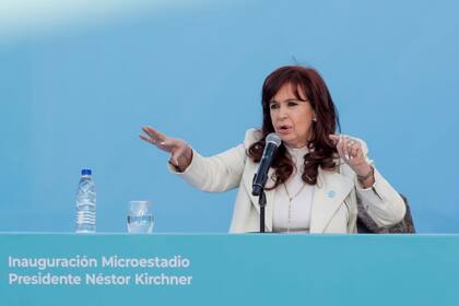 Cristina Kirchner, en una de sus últimas apariciones públicas, en Quilmes