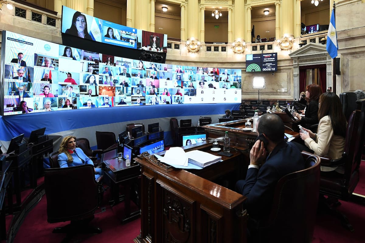 Cristina Kirchner encabezó la sesión del Senado