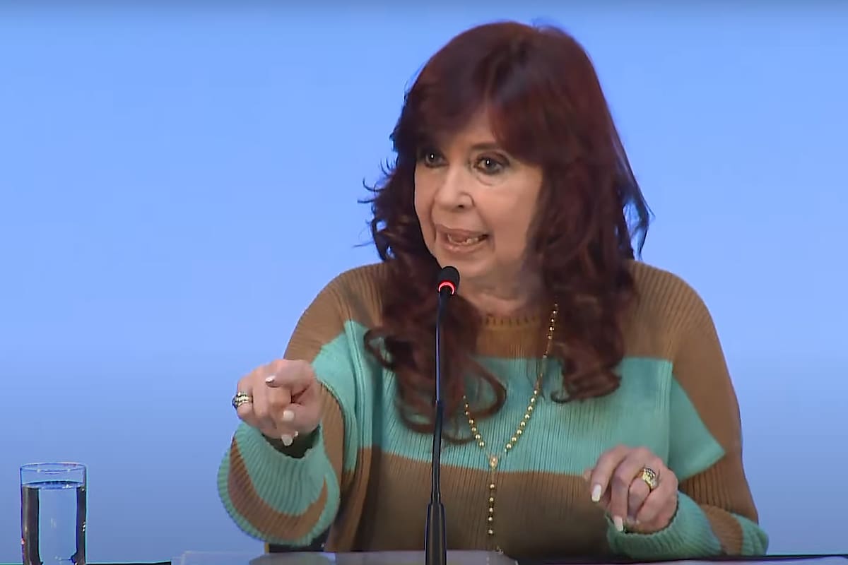Cristina Kirchner, este viernes durante la inauguración del cine-teatro de El Calafate