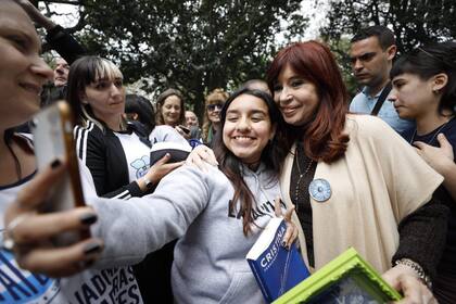 Cristina Kirchner este viernes en el Museo de la Carcova de la Universidad Nacional de las Artes
