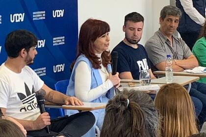 Cristina Kirchner, hoy, en la universidad de Avellaneda