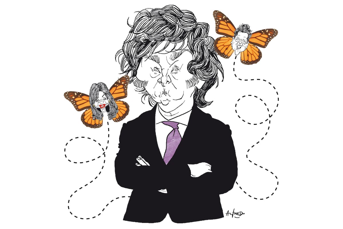 Cristina Kirchner, Javier Milei y Sergio Massa