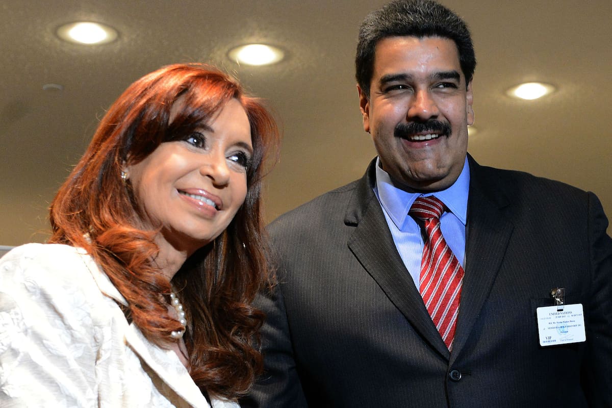 Cristina Kirchner junto a Nicolas Maduro