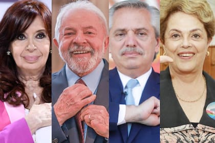 Cristina Kirchner, Lula da Silva, Alberto Fernández y Dilma Rousseff