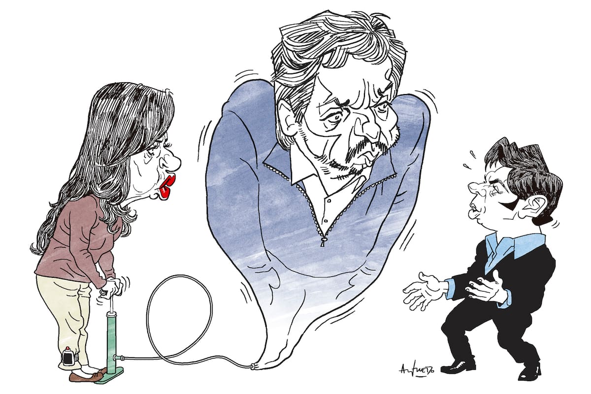 Cristina Kirchner, Máximo Kirchner y Axel Kicillof