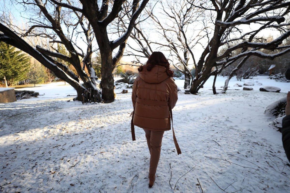 Cristina Kirchner publicó ayer una foto desde El Calafate, donde pasará el fin de semana después de jornadas agitadas