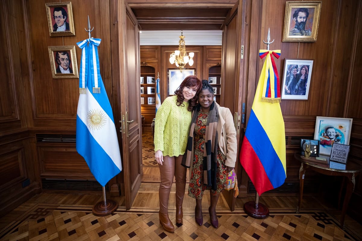 Cristina Kirchner recibió a la vicepresidente electa de Colombia, Francia Márquez Mina