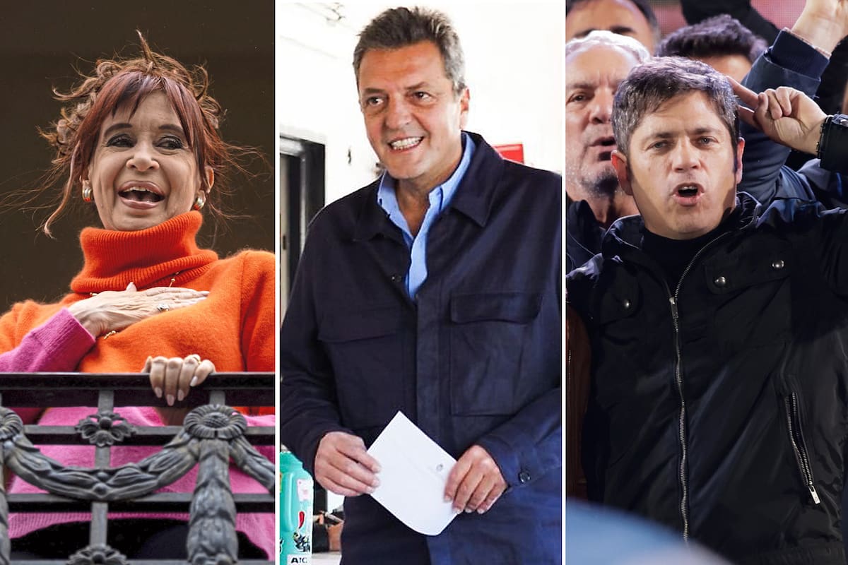 Cristina Kirchner, Sergio Massa y Axel Kicillof