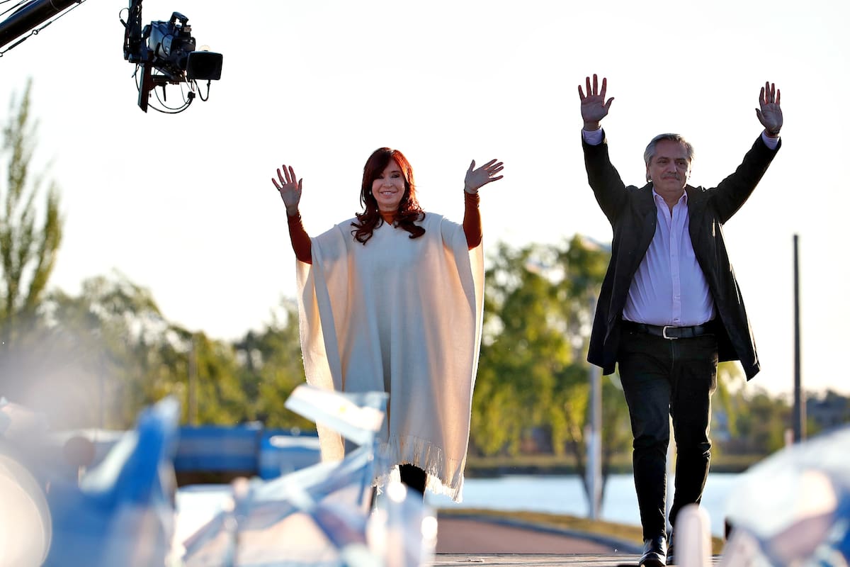 Cristina Kirchner y Alberto Fernández en Santa Rosa, La Pampa