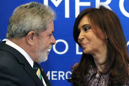 Cristina Kirchner y Lula da Silva, cuando ambos eran presidentes, en 2010