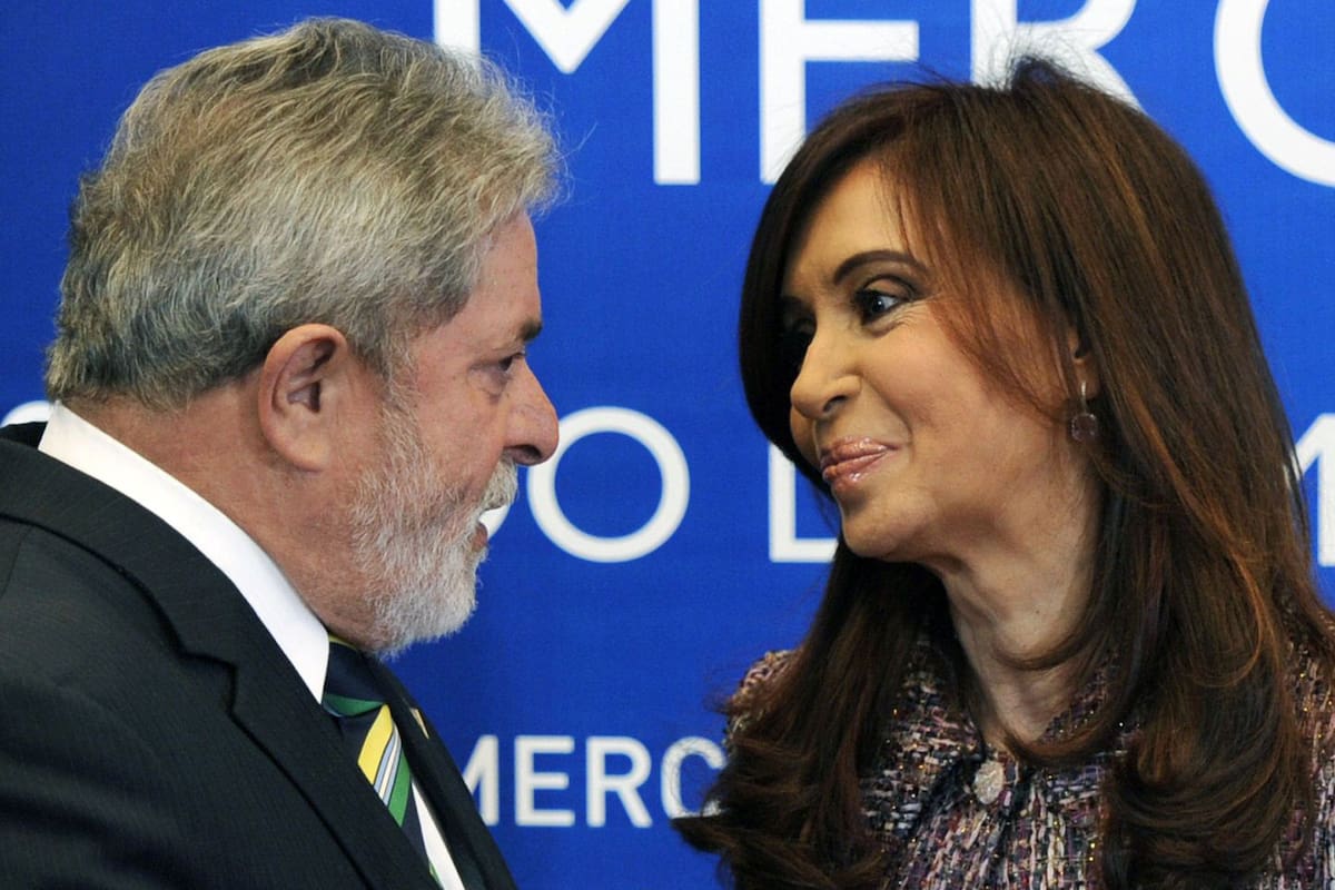 Cristina Kirchner y Lula da Silva, cuando ambos eran presidentes, en 2010