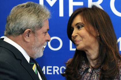 Cristina Kirchner y Lula da Silva, cuando ambos eran presidentes, en 2010