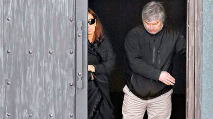 Cristina Kirhcner y Lázaro Báez, en el mausoleo de Néstor Kirchner