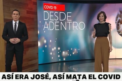 Cristina Pérez no pudo contener sus lágrimas al ver las imágenes de un paciente que murió de covid-19.