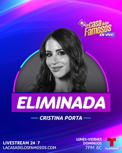 Cristina Porta es la decimocuarta eliminada de La Casa de los Famosos